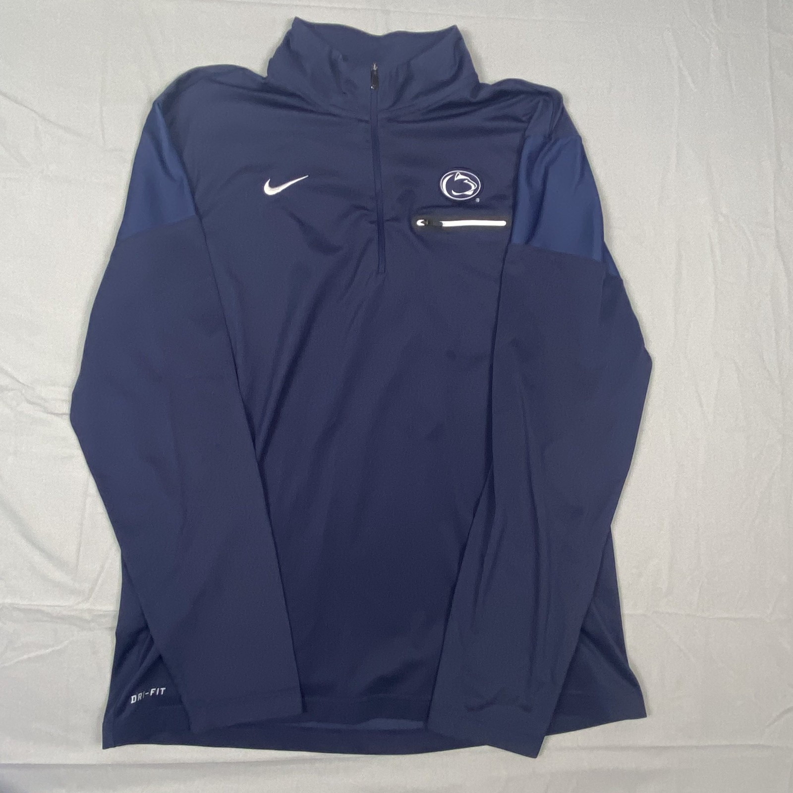 Penn State Nittany Lions Jacket Mens XL Navy Blue Nike Football NCAA Quarter Zip
