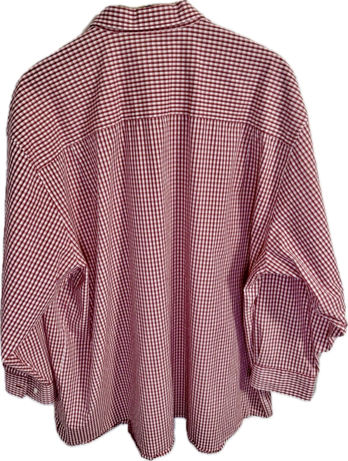 Cutter & Buck UGA Red & White Plaid Button Down Dress Shirt 3XB Men’s
