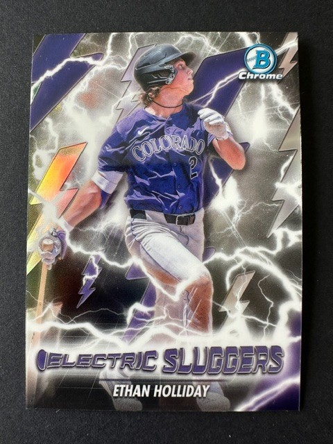 2026 Bowman Chrome Electric Sluggers Ethan Holliday Colorado Rockies #ES-13