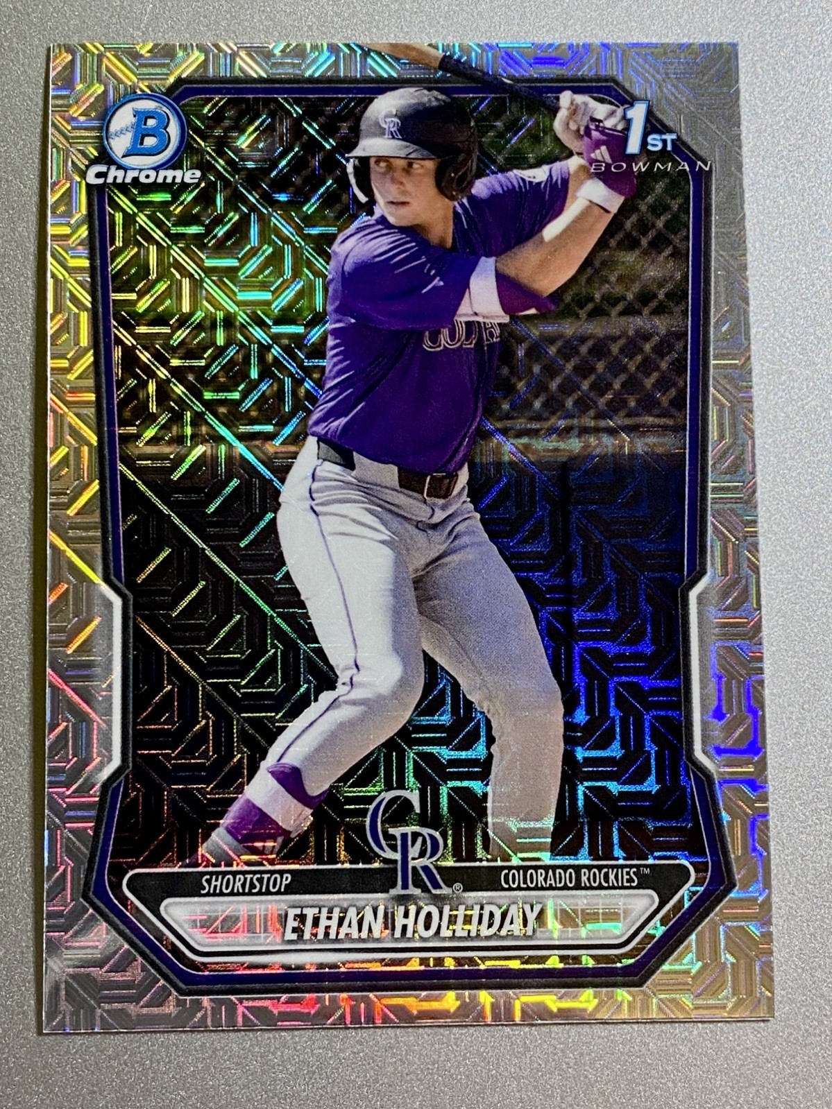 2026 Bowman Chrome Ethan Holliday #BCP-1 Mojo Refractor 1st Bowman ~ Rockies