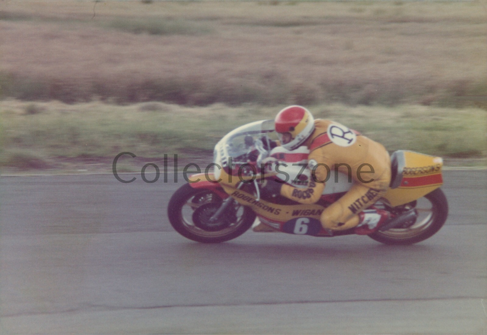 1980’s Racing Motorcycle Circuit Racing Bike & Rider Photograph 5×3.5 inches p18