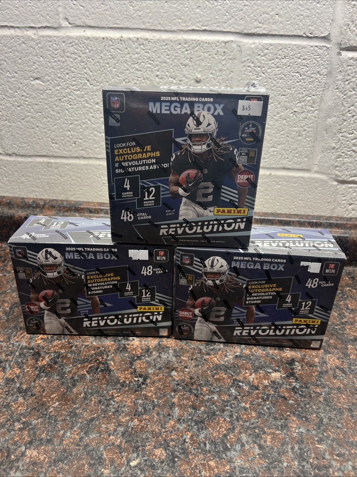 LOT OF 3 2025 Panini Revolution Football Mega Box Sealed New FREE SHIPPING