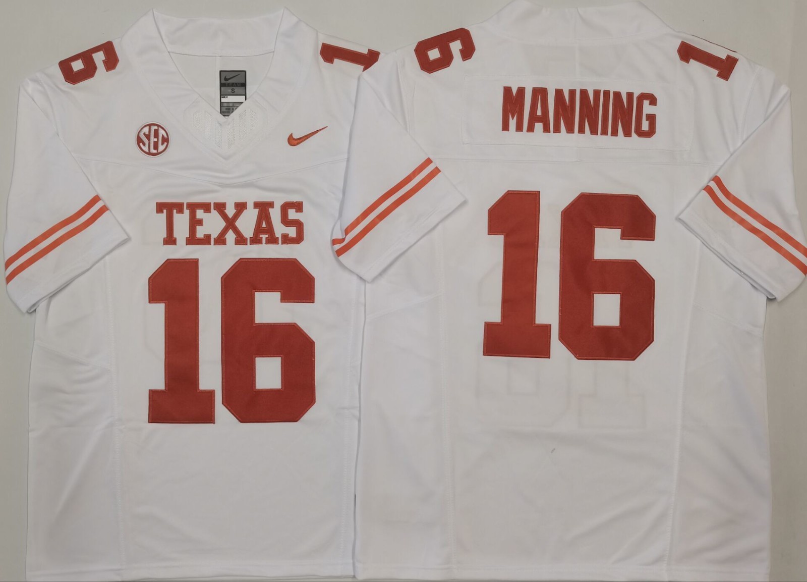 New Mens Arch Manning #16 Texas Longhorns Stitched Jersey All Colors S-3XL