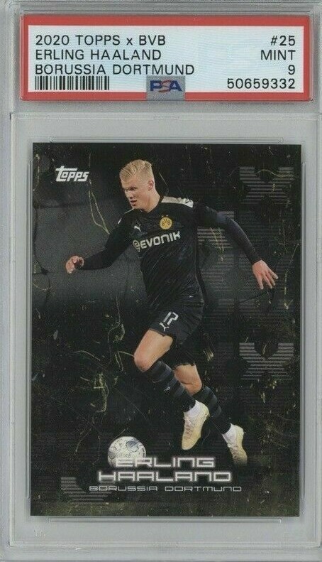 ERLING HAALAND PSA 9 2020 TOPPS X BVB #25 BORUSSIA DORTMUND MINT Haland