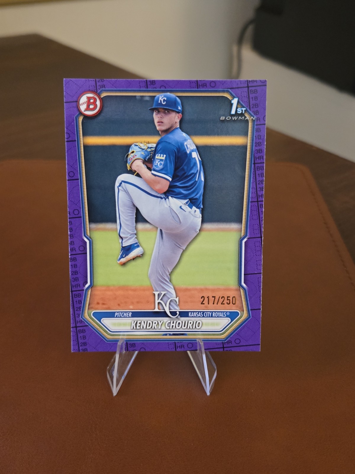 2026 Bowman – Kendry Chourio #BP-7 Purple Pattern /250 – Kansas City Royals