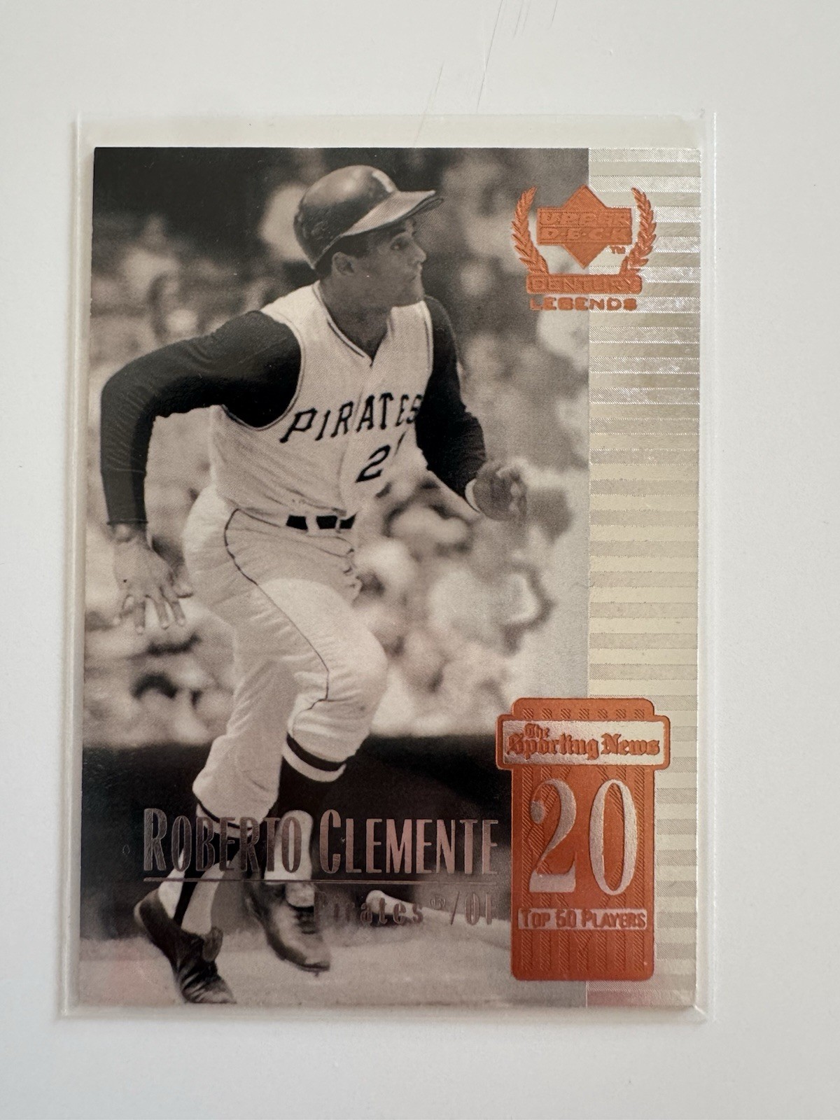 ROBERTO CLEMENTE 1999 Upper Deck Century Legends Top 50 Players #20 Pirates HOF