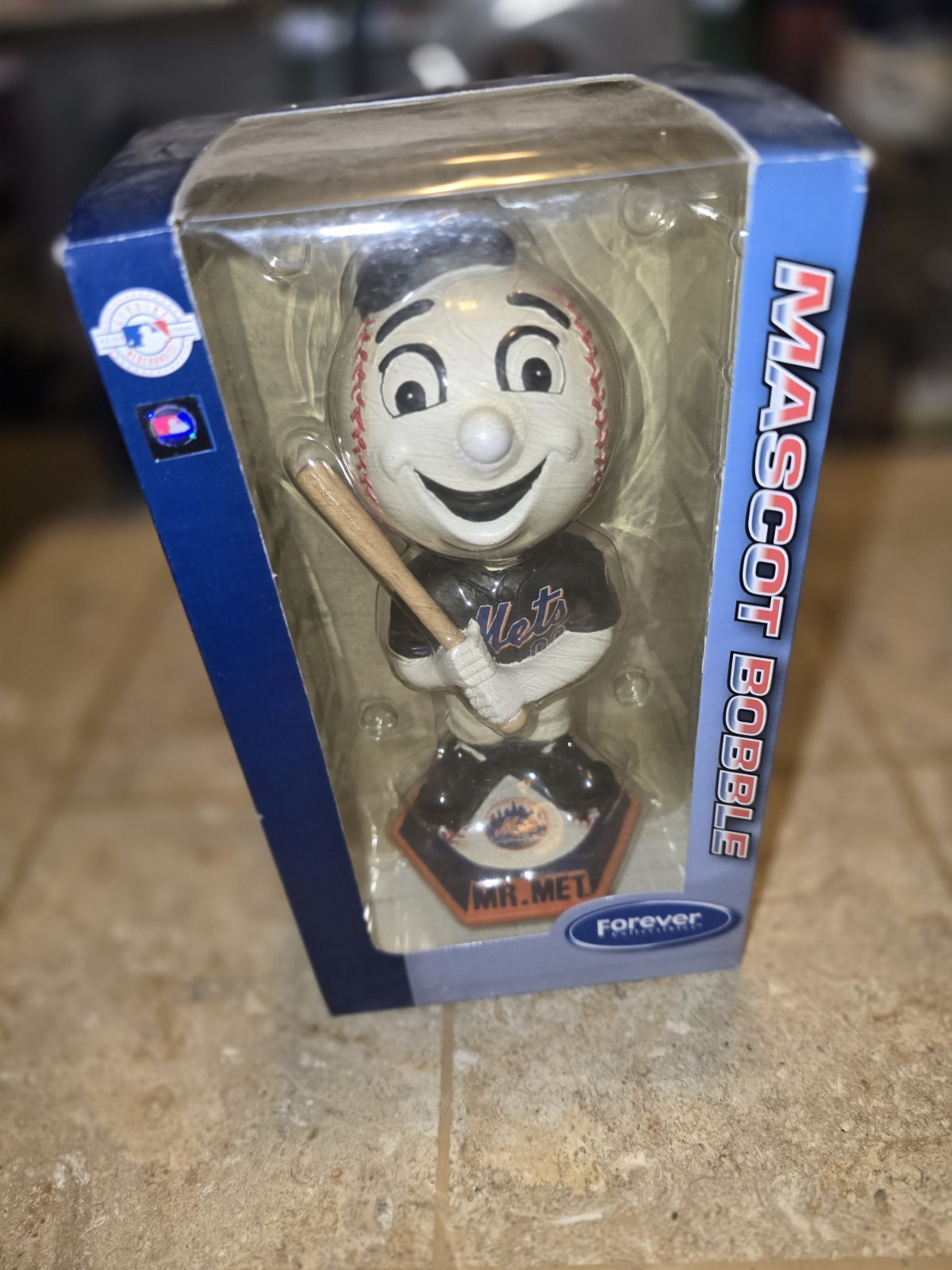 MR MET New York Mets Mascot BLACK JERSEY Bobble head 2007 Foco Knucklehead Mrs