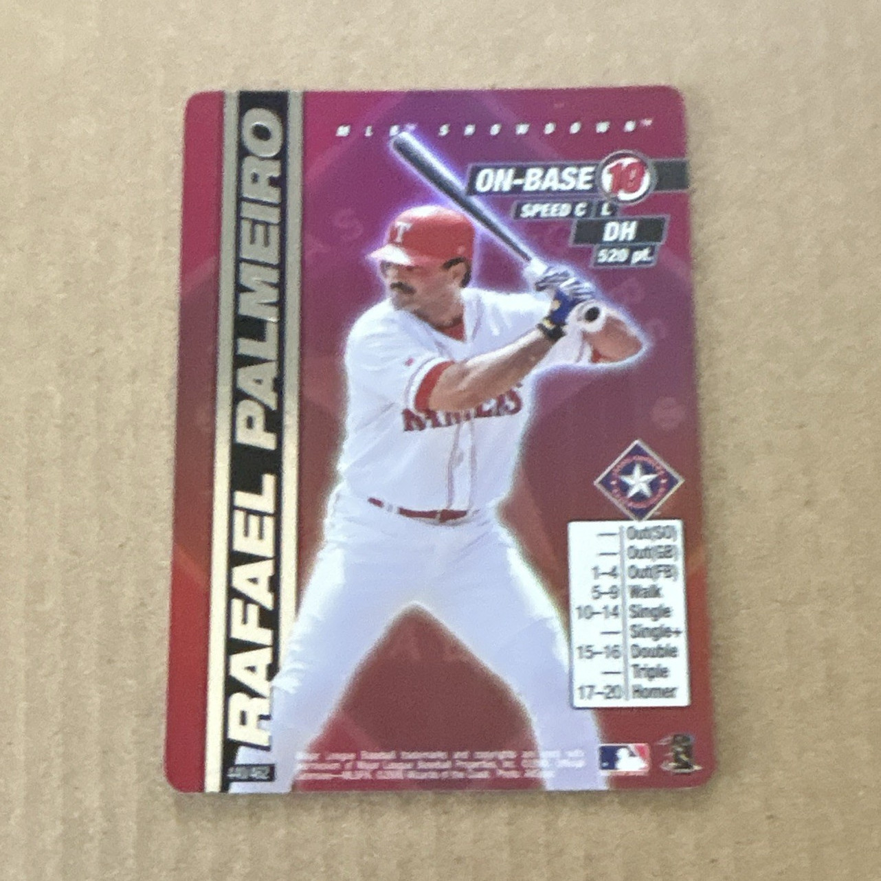 Wizards of the Coast MLB Showdown FOIL On-Base #1 Rafael Palmeiro Texas Rangers