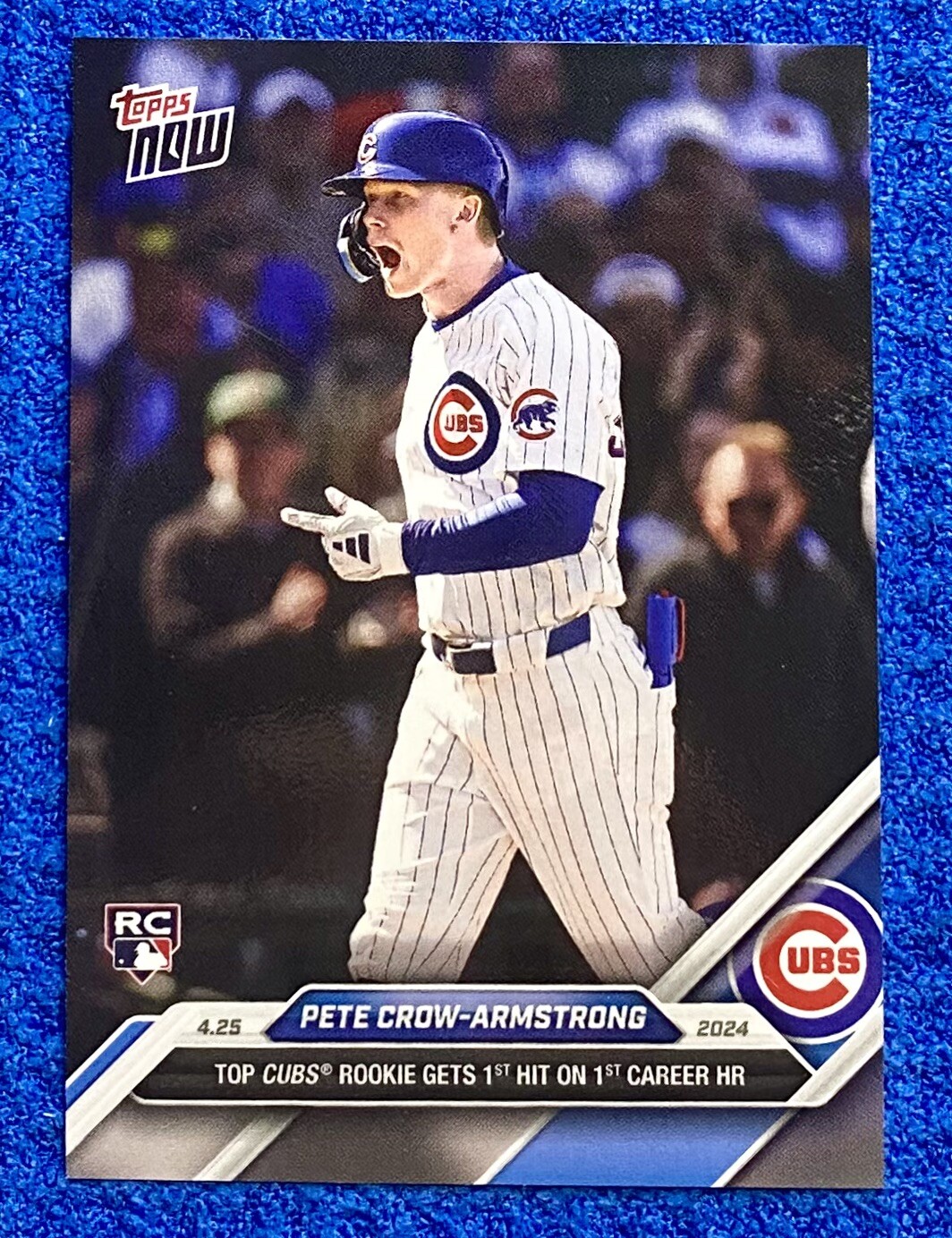 Chicago Cubs Rookie Pete Crow-Armstrong (PCA) 1st Career Hit = HR 2024 TN#118