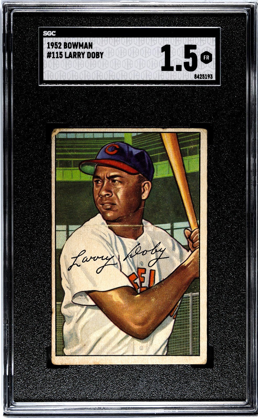 1952 Bowman LARRY DOBY Cleveland Indians #115 SGC 1.5 Fair Condition