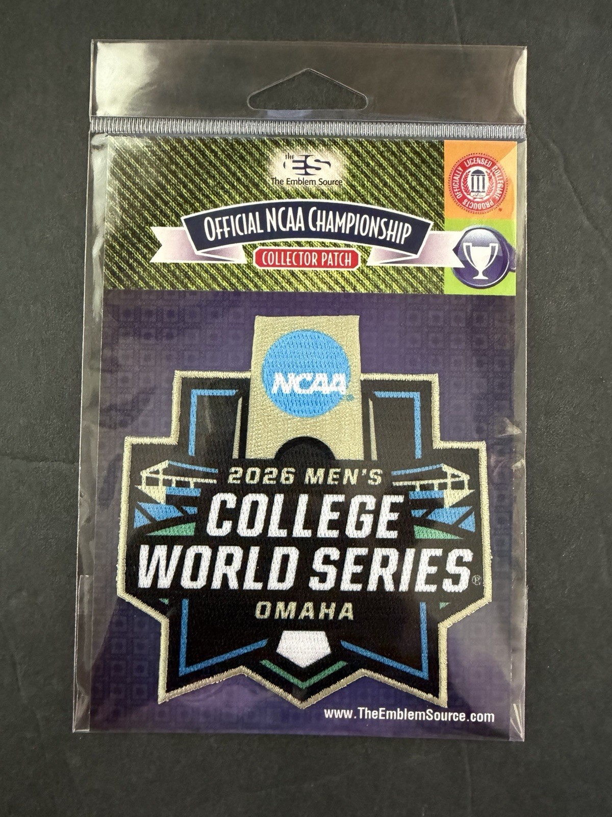 2026 NCAA MEN’S COLLEGE WORLD SERIES OFFICIAL JERSEY PATCH – READY TO SHIP