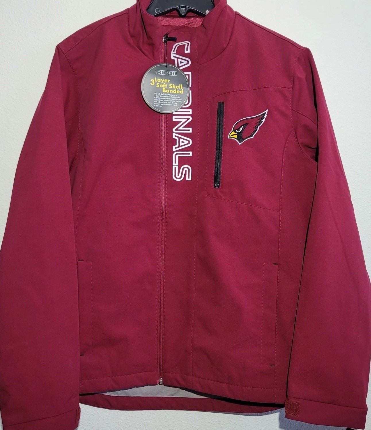 G-III NFL Arizona Cardinals Men’s Medium Softshell Full Zip Jacket New W/Tags