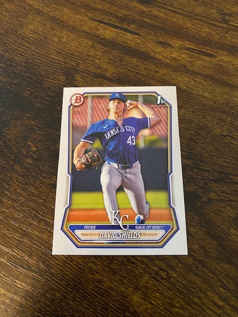 David Shields – 2026 Bowman 1st – Prospect/Rookie – Base Paper – BP-11 – Royals