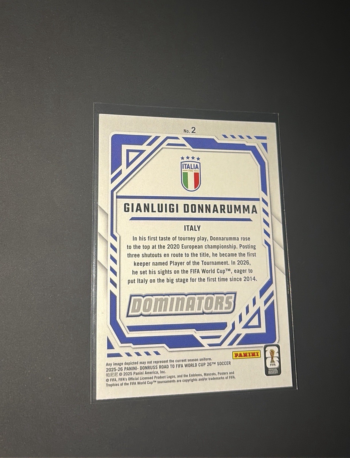 Panini 2025-26 Donruss Road to FIFA WC 26 Lot (4) Donnarumma /199~Maksimović /79
