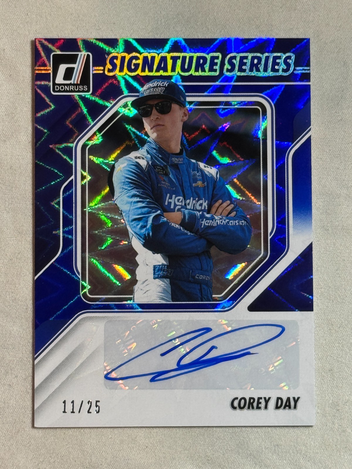 2026 Panini Donruss Racing Blue Xplosion Corey Day Auto /25 #SS-CDY NASCAR