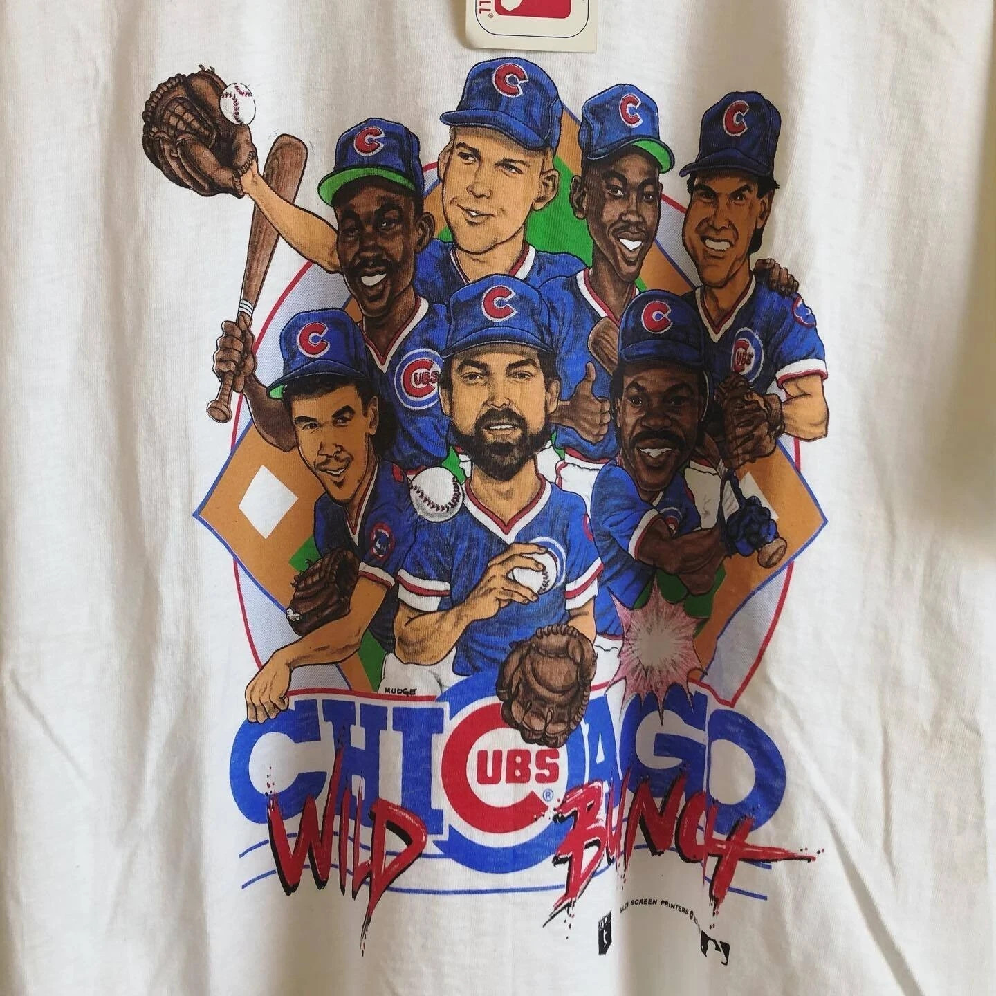 1989 Chicago Cubs “Wild Bunch” caricature basic style T shirt AN47188