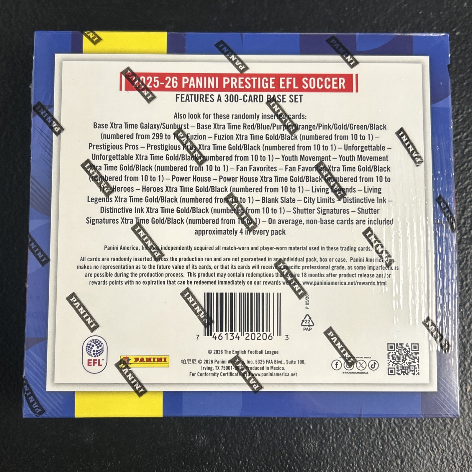 2025-26 Panini Prestige EFL Hobby Box USA Exclusive Debut Edition 1 Auto Sealed