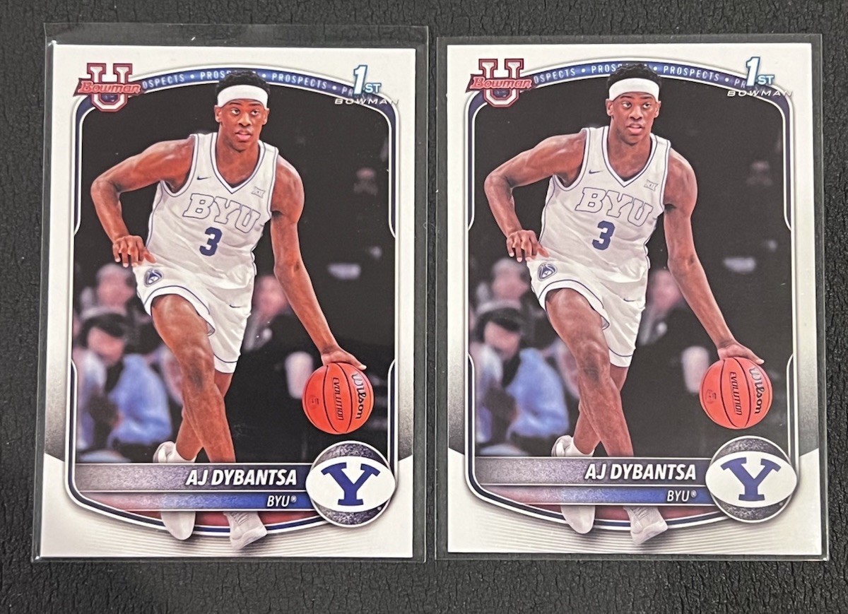 2025-26 Bowman 1st AJ Dybantsa (2x) Paper Base #BPP-1- BYU – QTY !