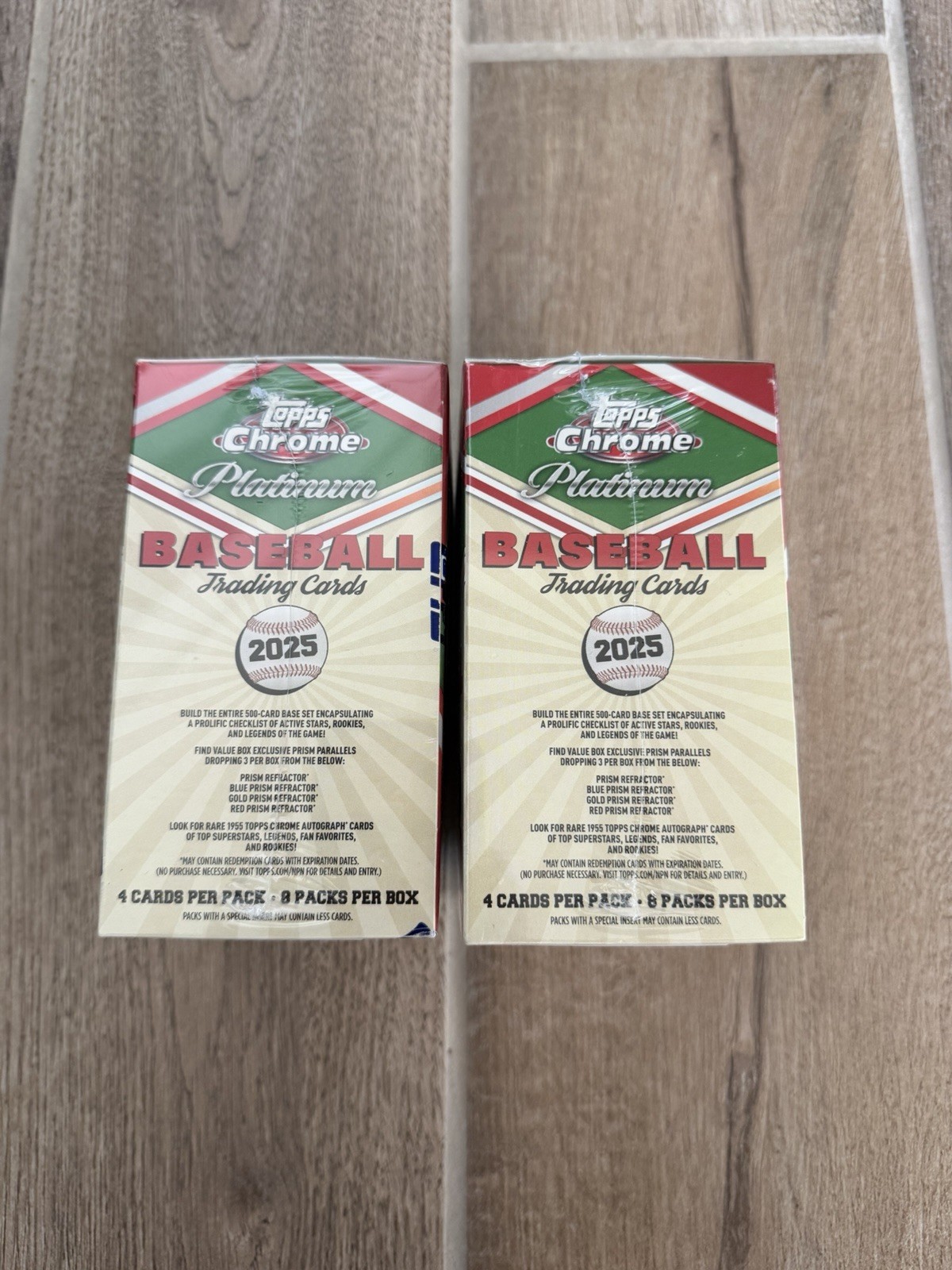 2025 Topps Chrome Platinum Baseball Blaster Box Factory Sealed Lot Of 2