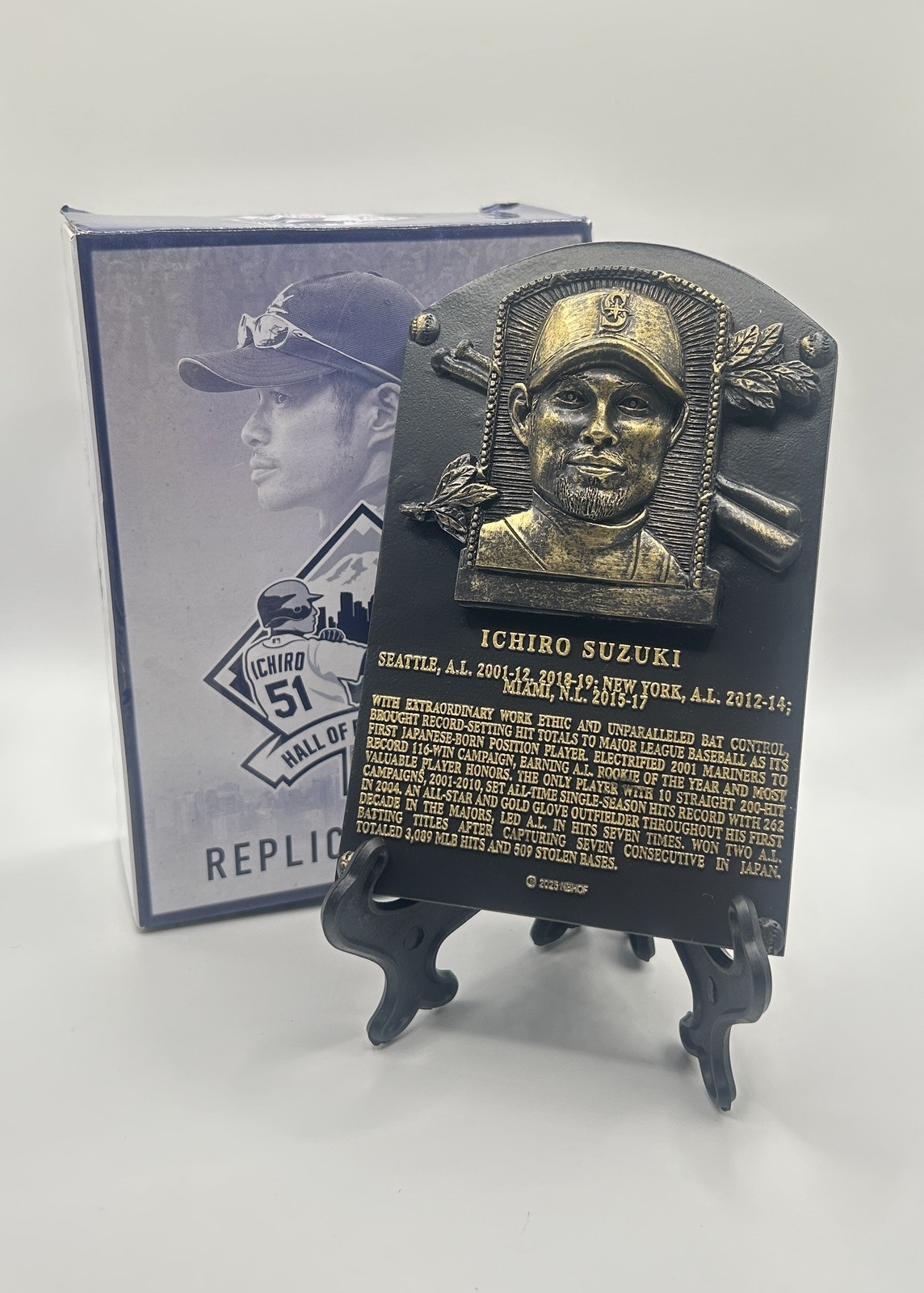 Ichiro Suzuki Hall of Fame Replica Plaque SGA 2025 Seattle Mariners 5.25″ x 3.5″
