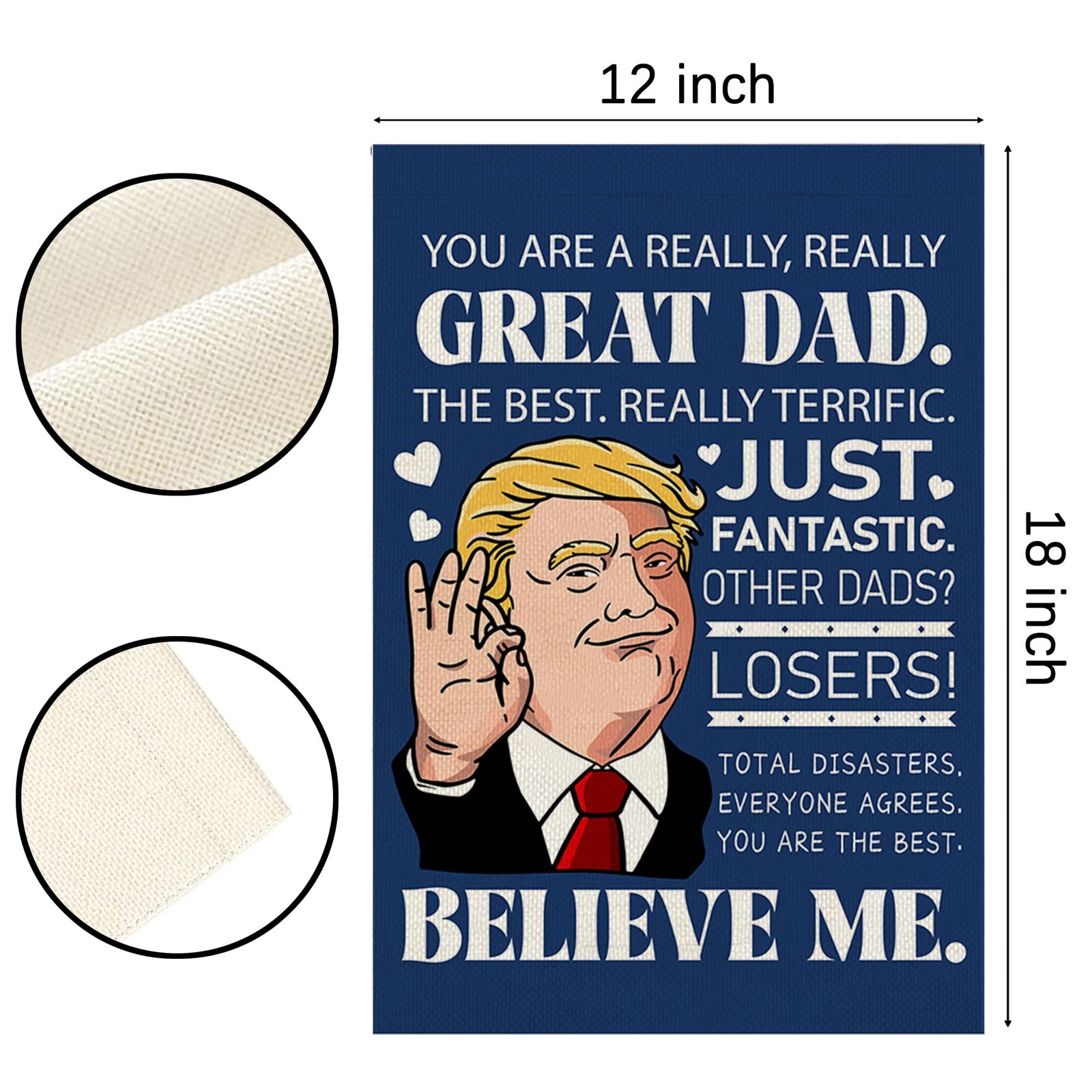 Fathers Day Decorations Happy Father’s Day Garden Flag Best Dad Banner Fathers