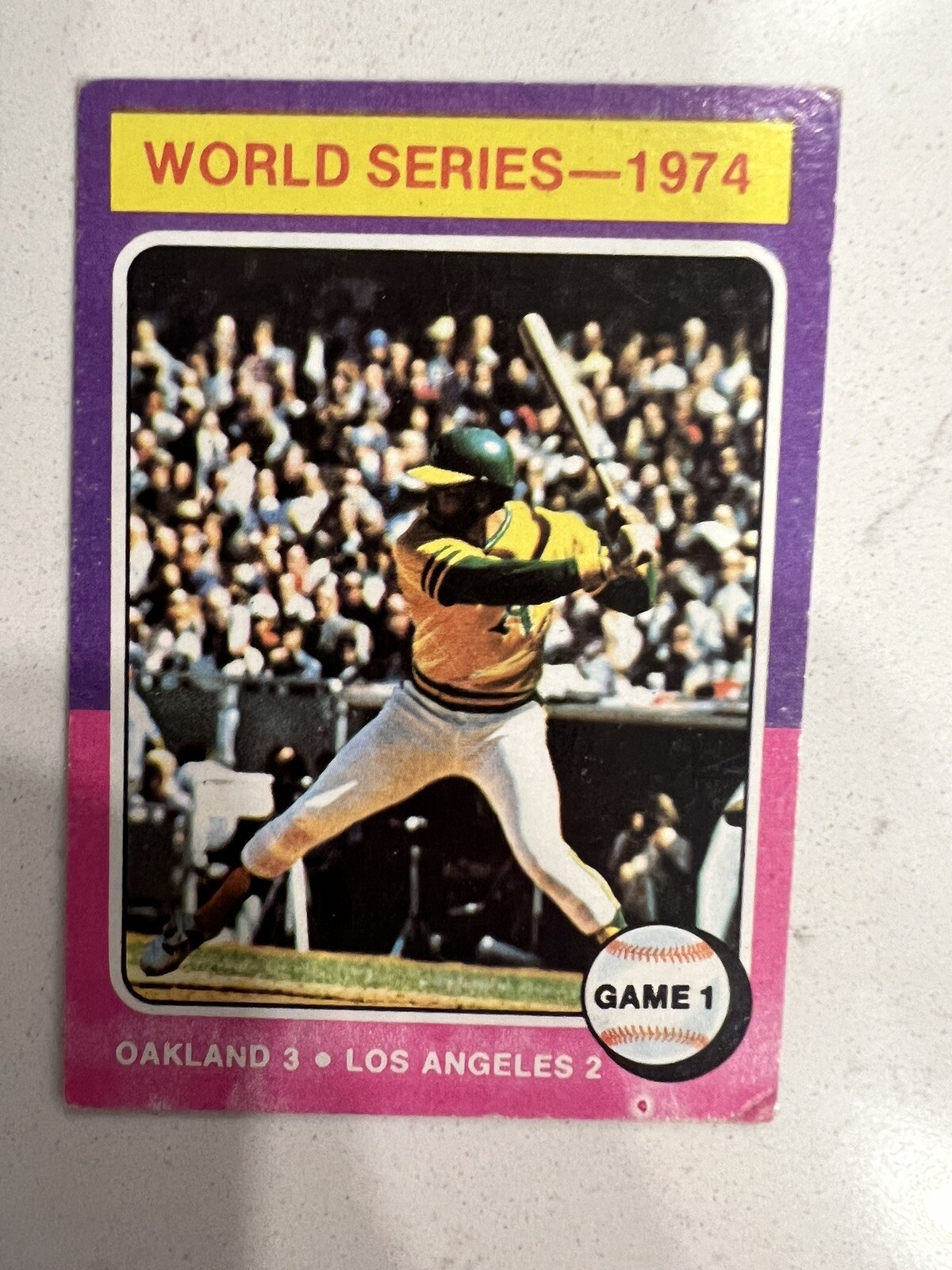 1975 Topps – World Series – 1974 Minis #461 Reggie Jackson