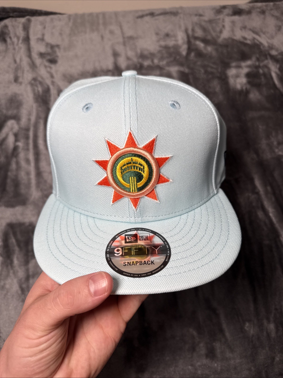 San Antonio Spurs NBA Light Blue New Era 9Fifty City Connect Snapback Hat