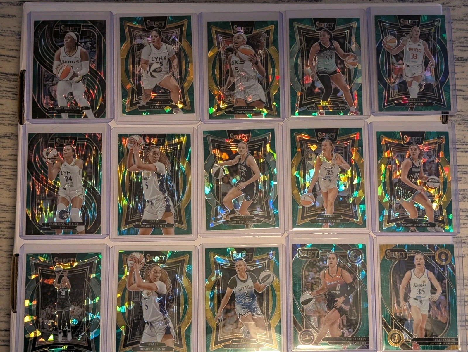 2025 Panini Select WNBA Singles #1-250 Pick Your Player Card GREEN ICE & FLASH