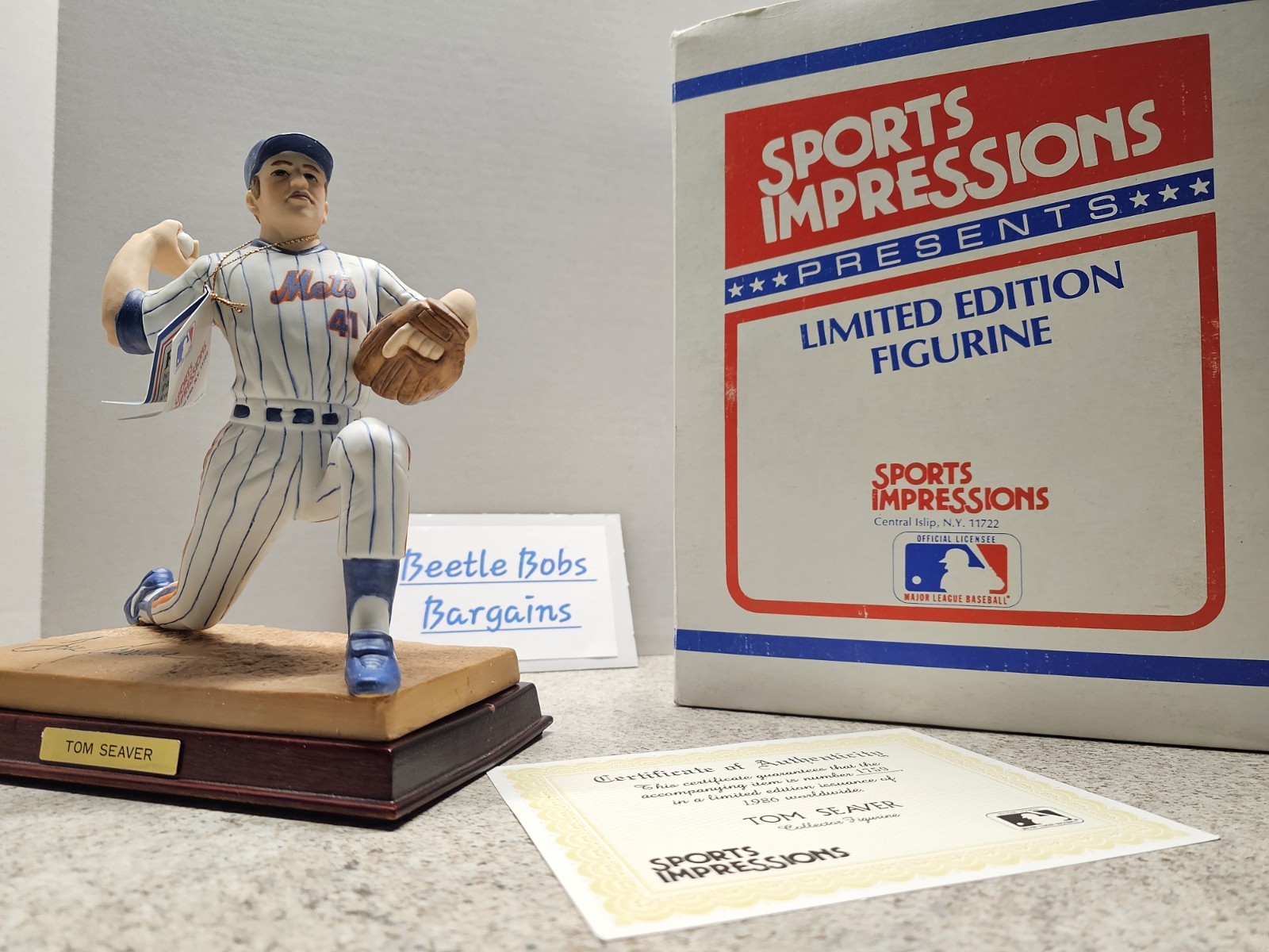 Tom Seaver New York Mets MLB 1989 Sports Impressions 9″ #’d Oversized Figurine