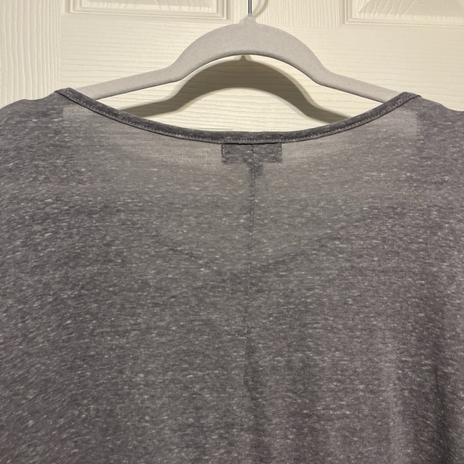 Gameday Couture Dallas Maverick Gray/Blue Slub Knit Caged Neck Top Size L NWOT