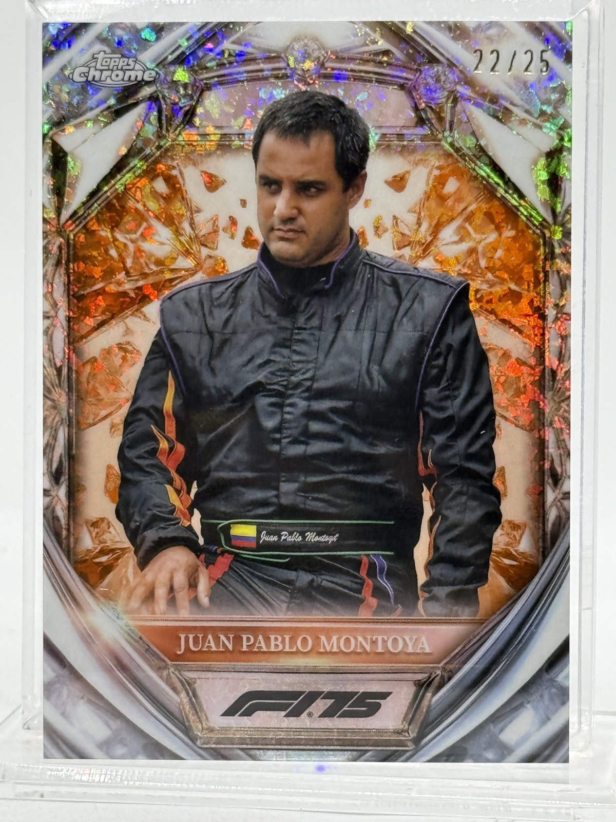 2025 Topps Chrome Diamond 75th AJUAN PABLO MONTOYA (#’d / 25) FI LEGEND