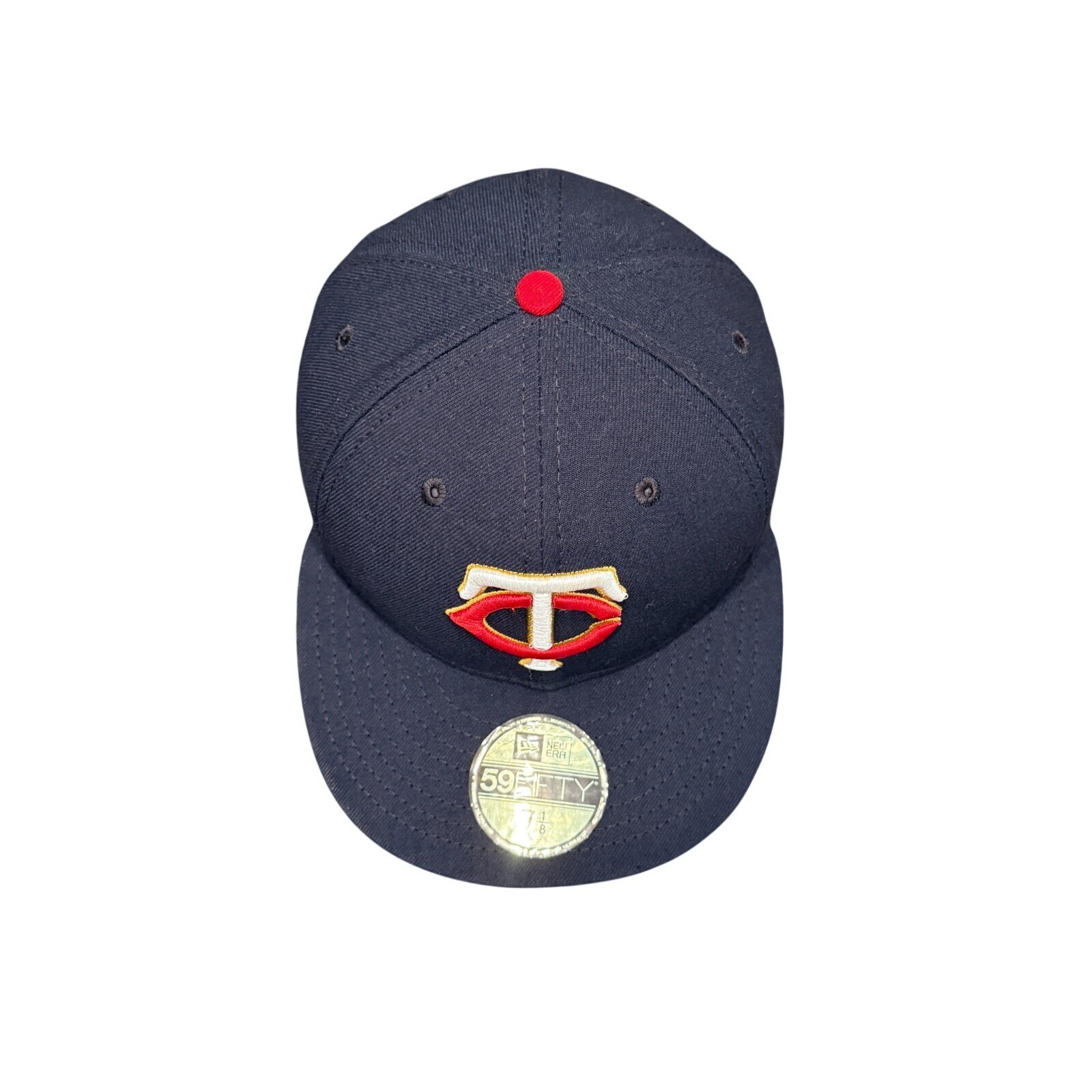 Vtg Minnesota Twins New Era 59FIFTY On-Field Fitted Hat Cap 7⅛ Blue Made in USA