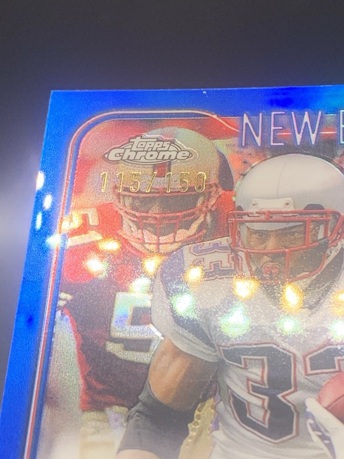 2024 Topps Chrome – Autographs Kevin Faulk #BA-KFA Blue Refractor /150 (AU)