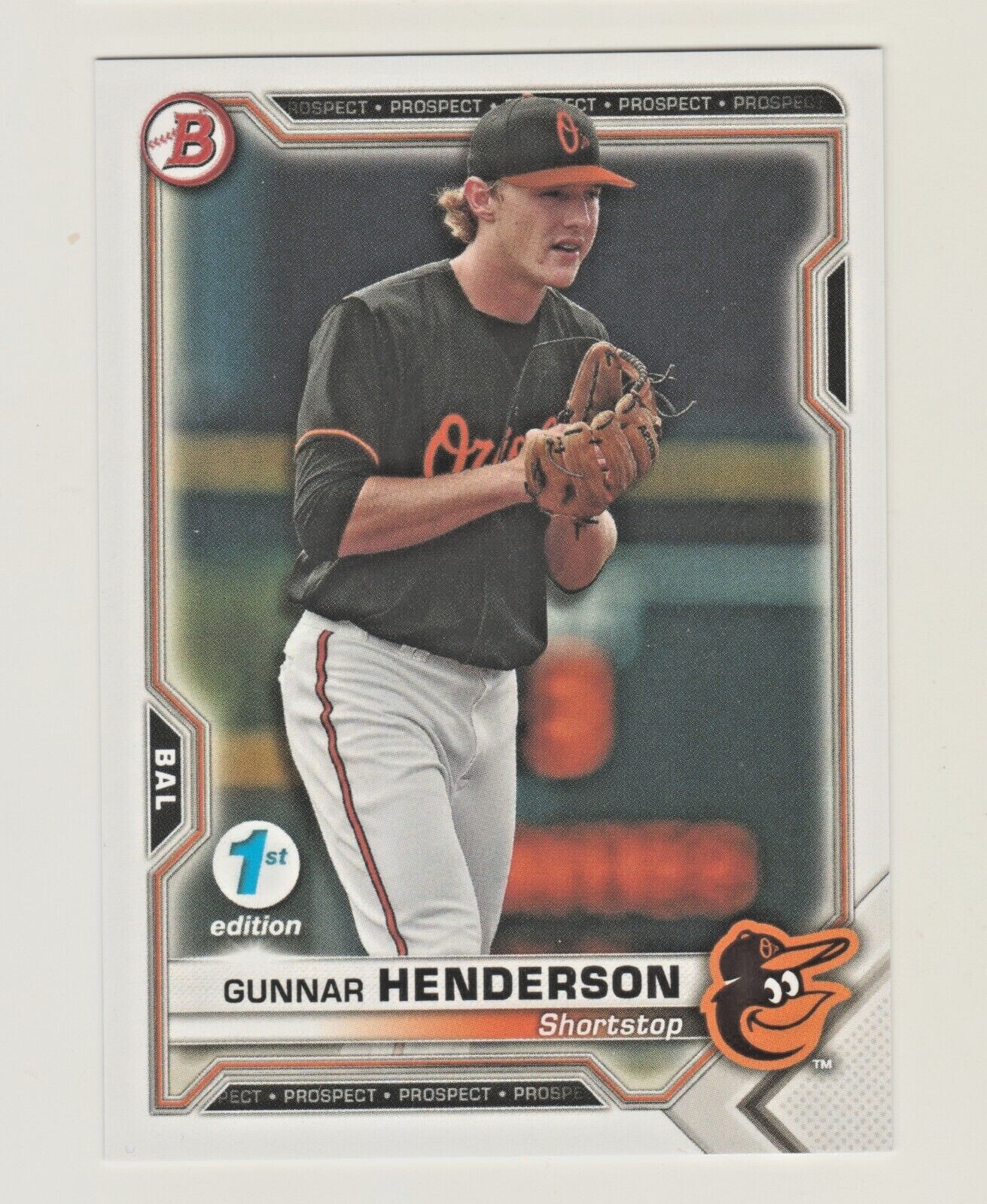 2021 Bowman 1st Edition #BFE-49 GUNNAR HENDERSON RC Rookie Orioles QTY AVAILABLE