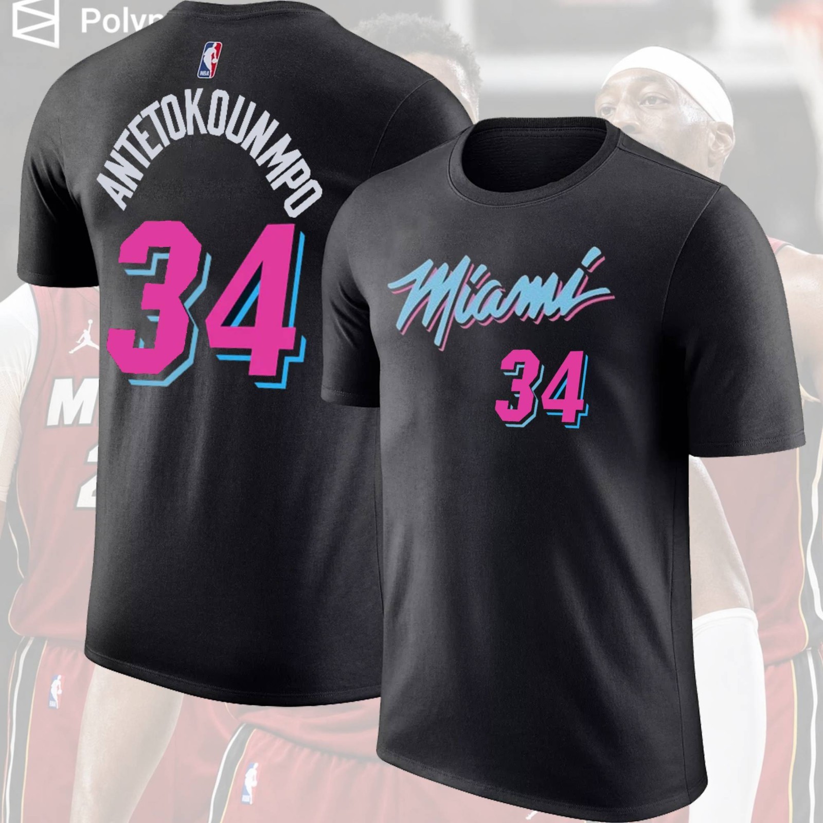 NEW- Welcome Giannis Antetokounmpo #34 Miami Heat 2026 Player Name & Numb forFan