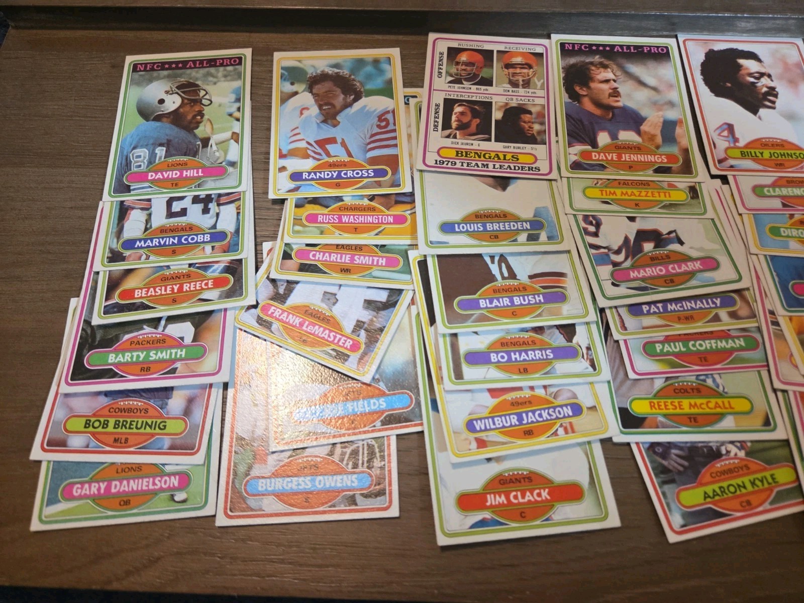 1980 Topps Football Card Lot Of 53 Cards. Varied Cond.