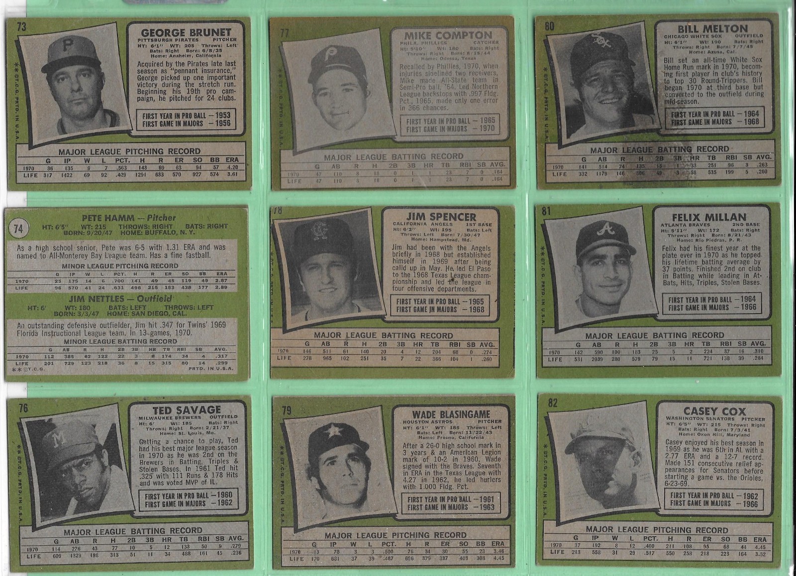 1971 Topps Baseball – Pick Your Cards & Fill Your Sets – Cards (8-223)