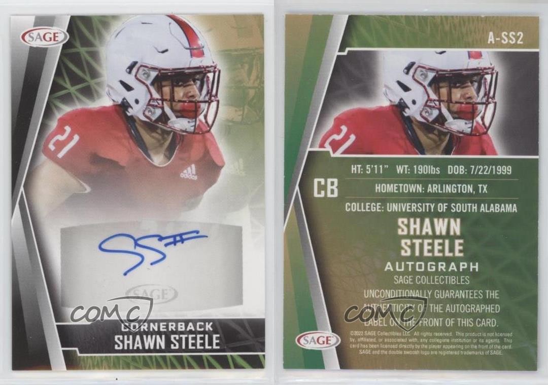 2022 SAGE High Series Black Shawn Steele #A-SS2 Auto i2k
