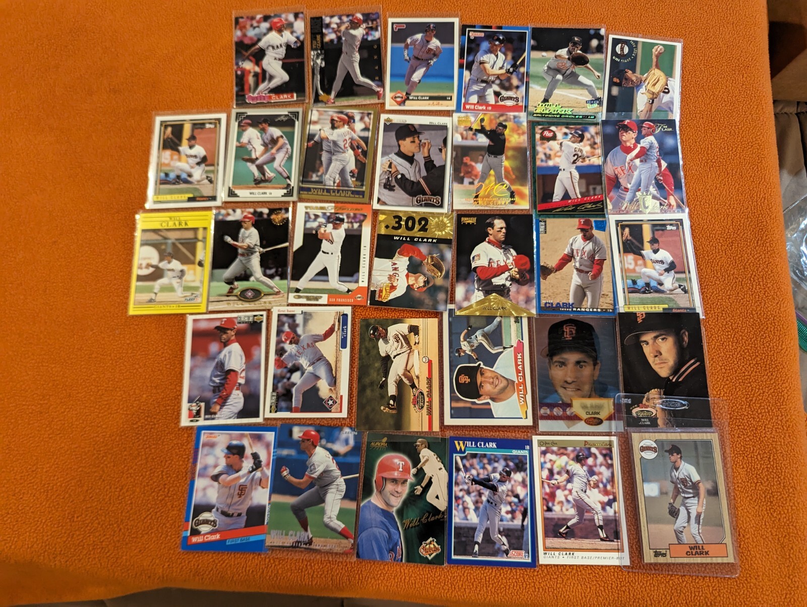 31 Wll Clark Assorted Baseball Cards (Rookie Included)