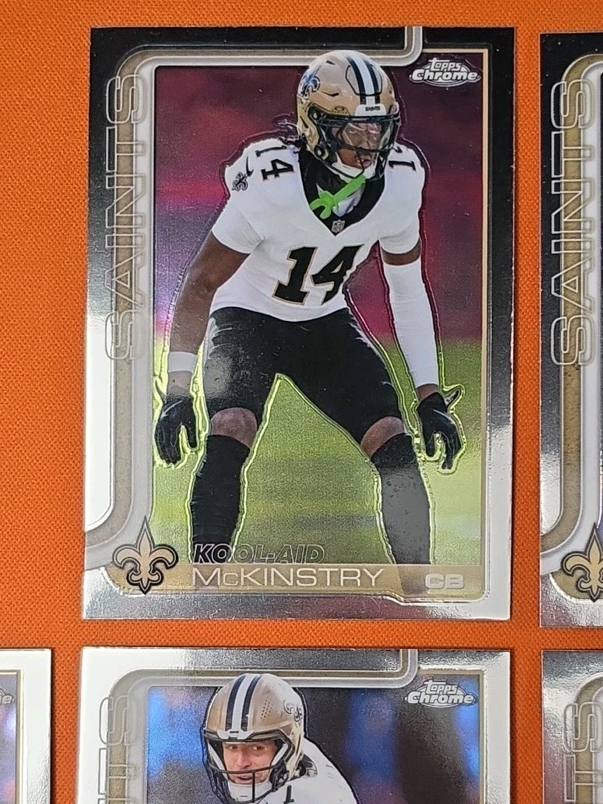 ⚫️⚜️⚫️ 2025 TOPPS CHROME NEW ORLEANS SAINTS COMPLETE BASE TEAM SET (13 CARD LOT)