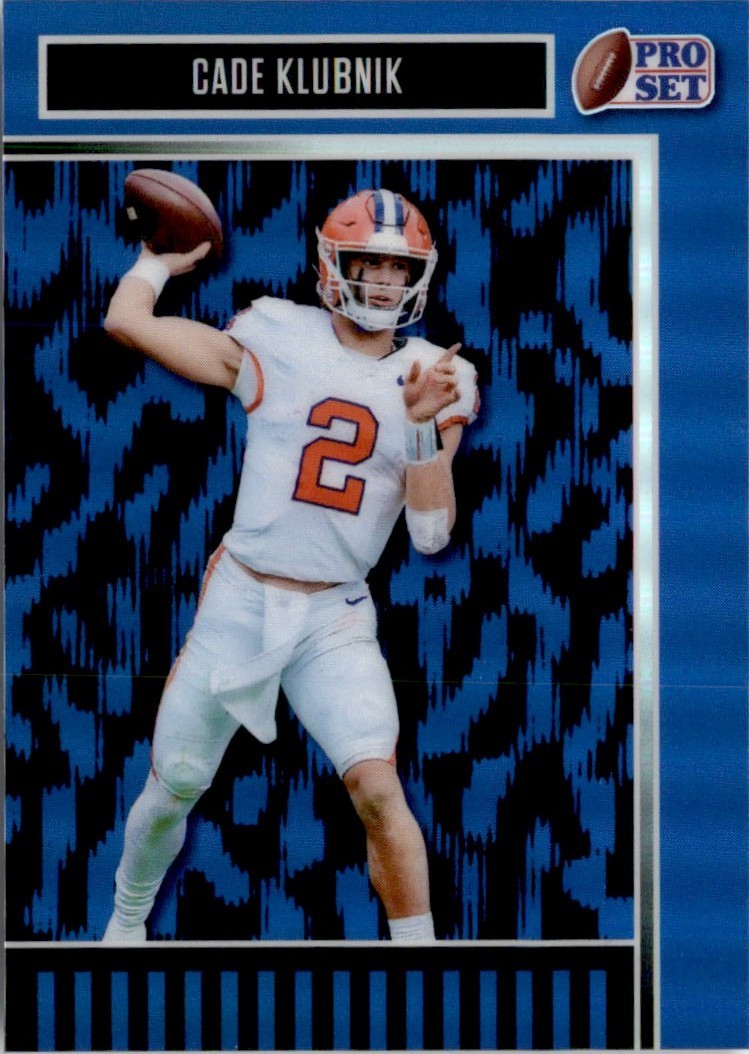 Cade Klubnik 2025 Leaf Pro Set Metal Blue Prismatic RC Base #19 25/25 Clemson