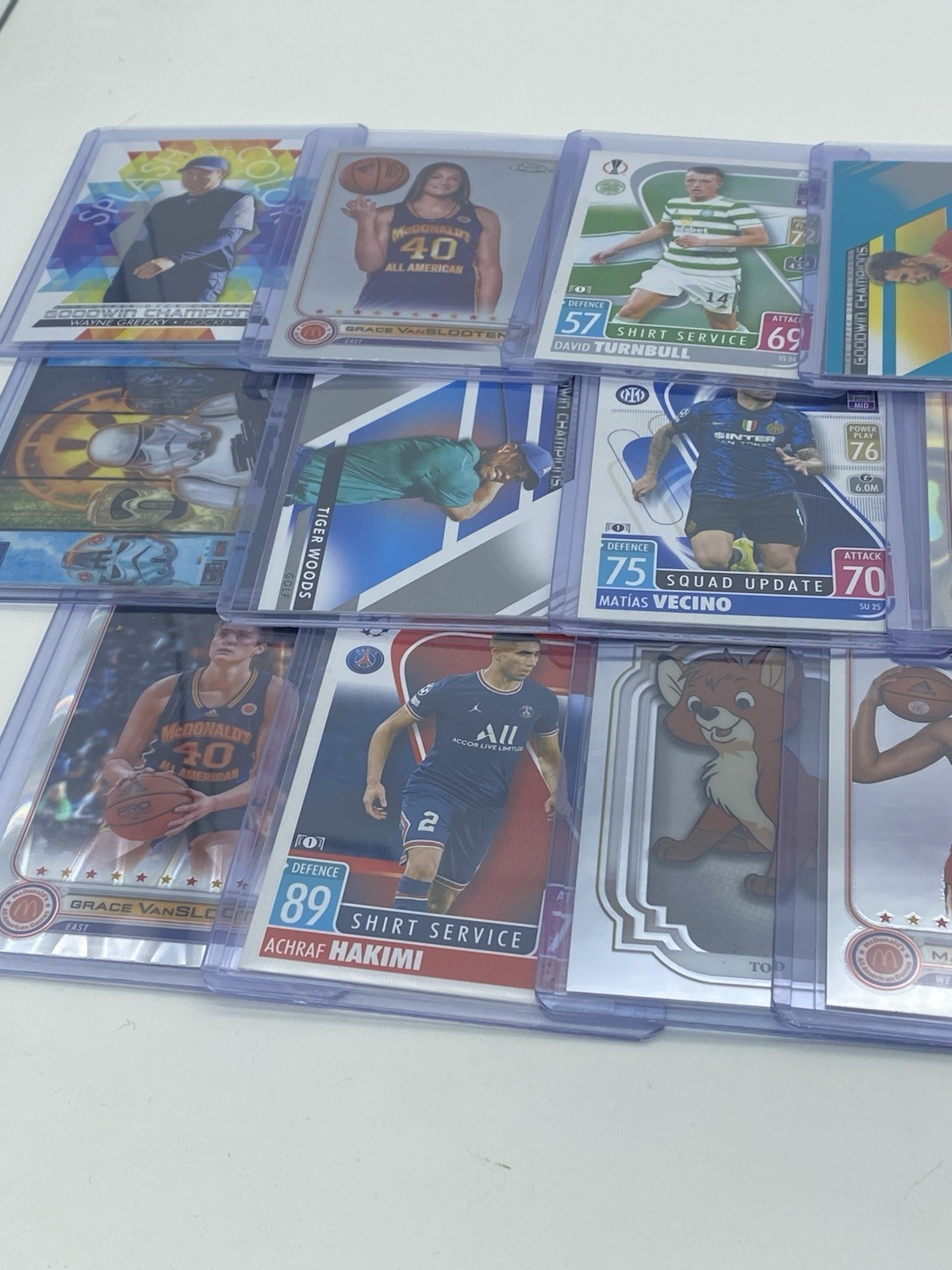 MIXED LOT OF 55 SPORTS TRADING CARDS Star Wars WNBA NBA MLB NHL MLB SOCCER