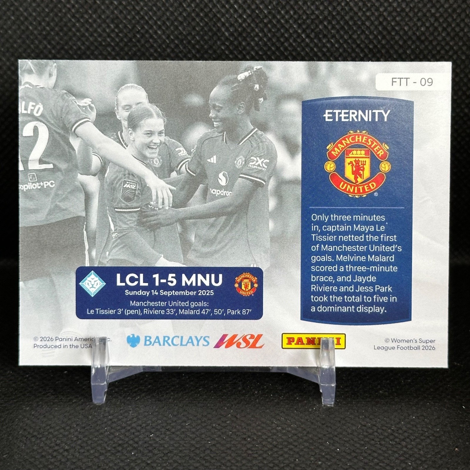 MANCHESTER UNITED For The Team FTT-09 • 2025/26 Panini WSL Eternity (US Seller)