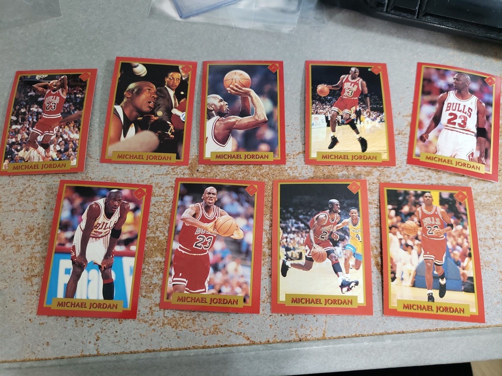 MICHAEL JORDAN – 1991 Tuff Stuff Jr. – HAND CUT – 9 CARD SET – Chicago Bulls .
