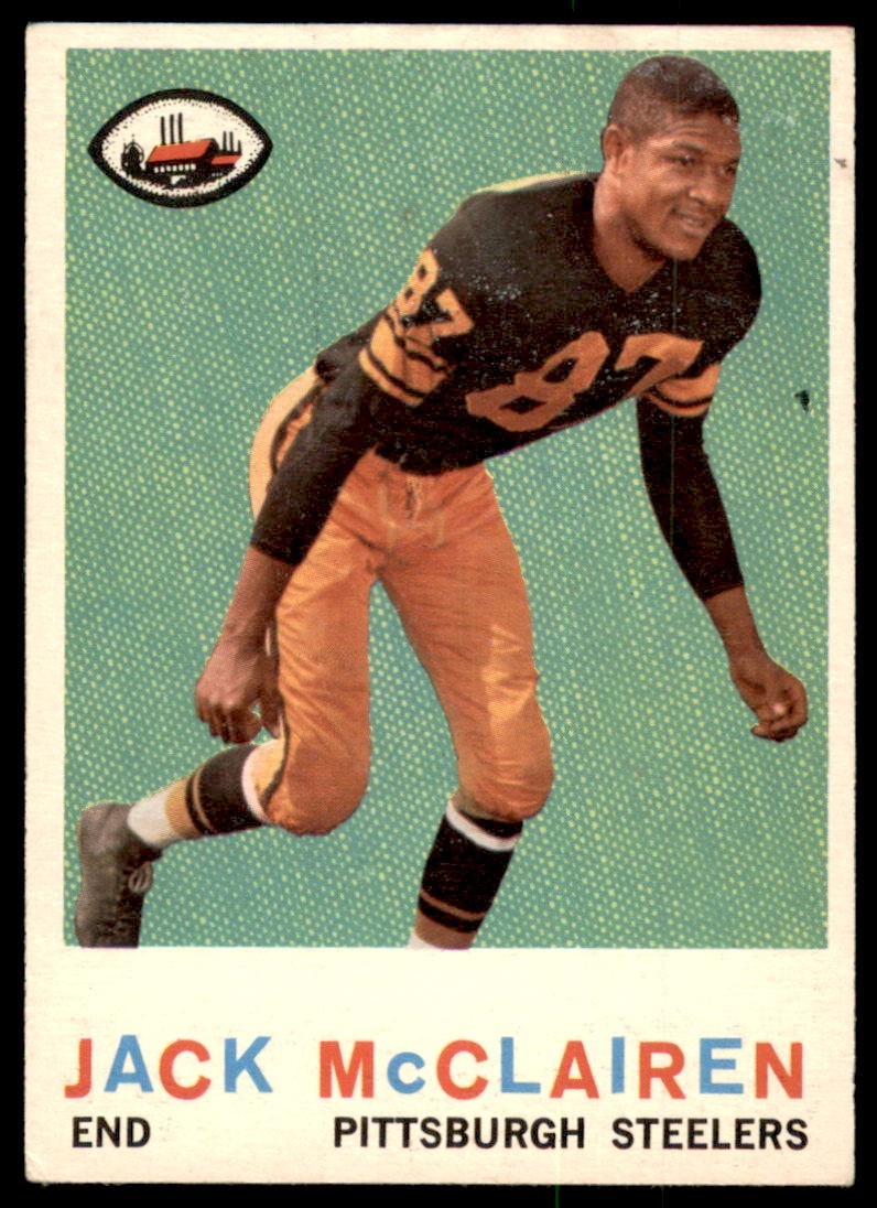 1959 Topps #157 JACK McCLAIREN Pittsburgh Steelers VG-VGEX (Wrinkle Left)