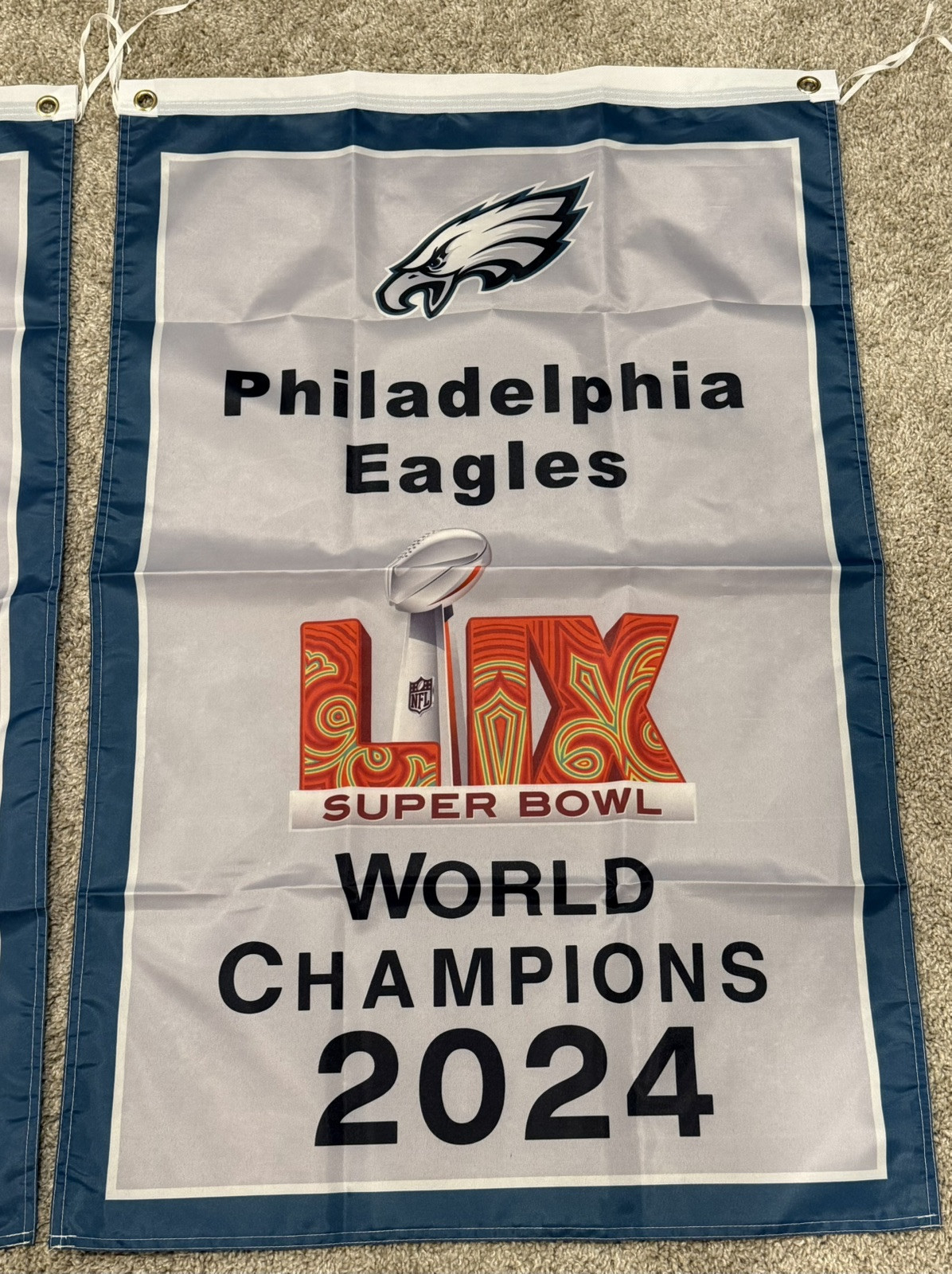 Philadelphia Eagles Super Bowl Champions Complete Set Banners/Flags 2’ x 3’