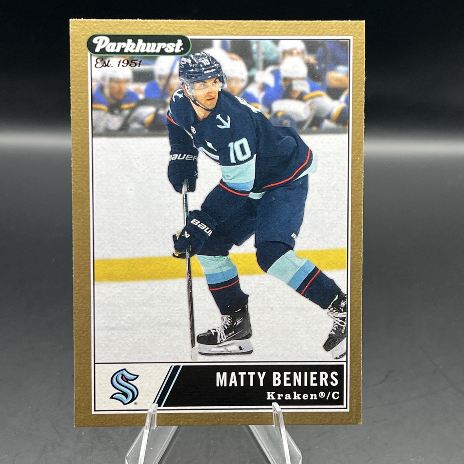 Matty Beniers 2025-26 Upper Deck Parkhurst Gold Border 1 Of 151 Seattle #163