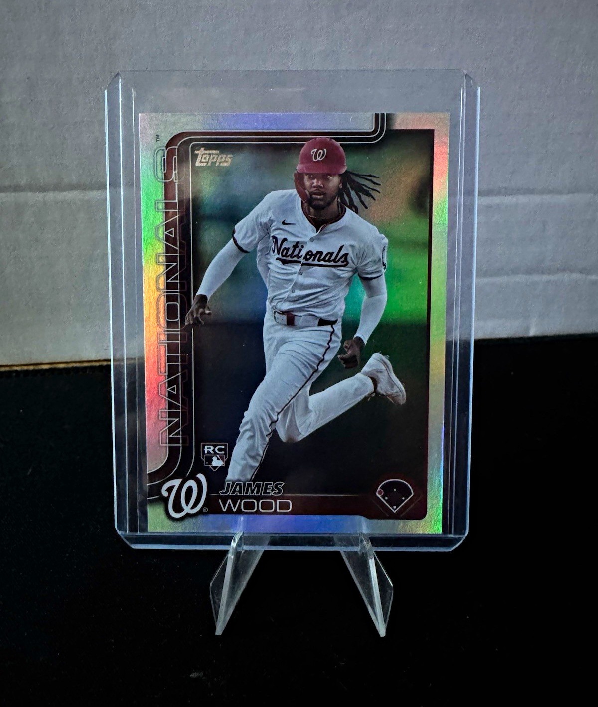 Topps 2025 Series 1 – James Wood Rainbow Foilboard RC #181 Nationals