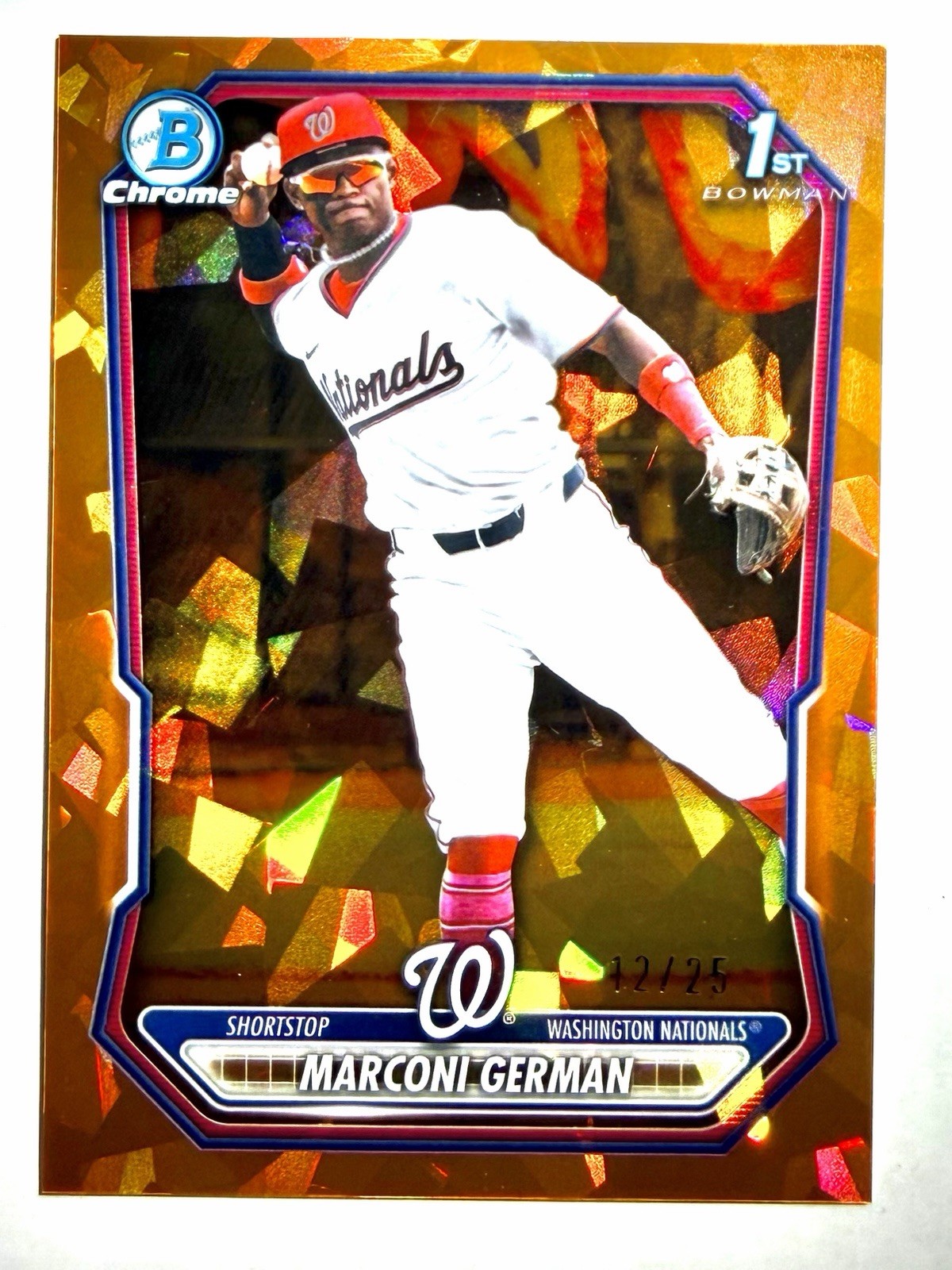 2026 Bowman Sapphire Marconi German Orange /25