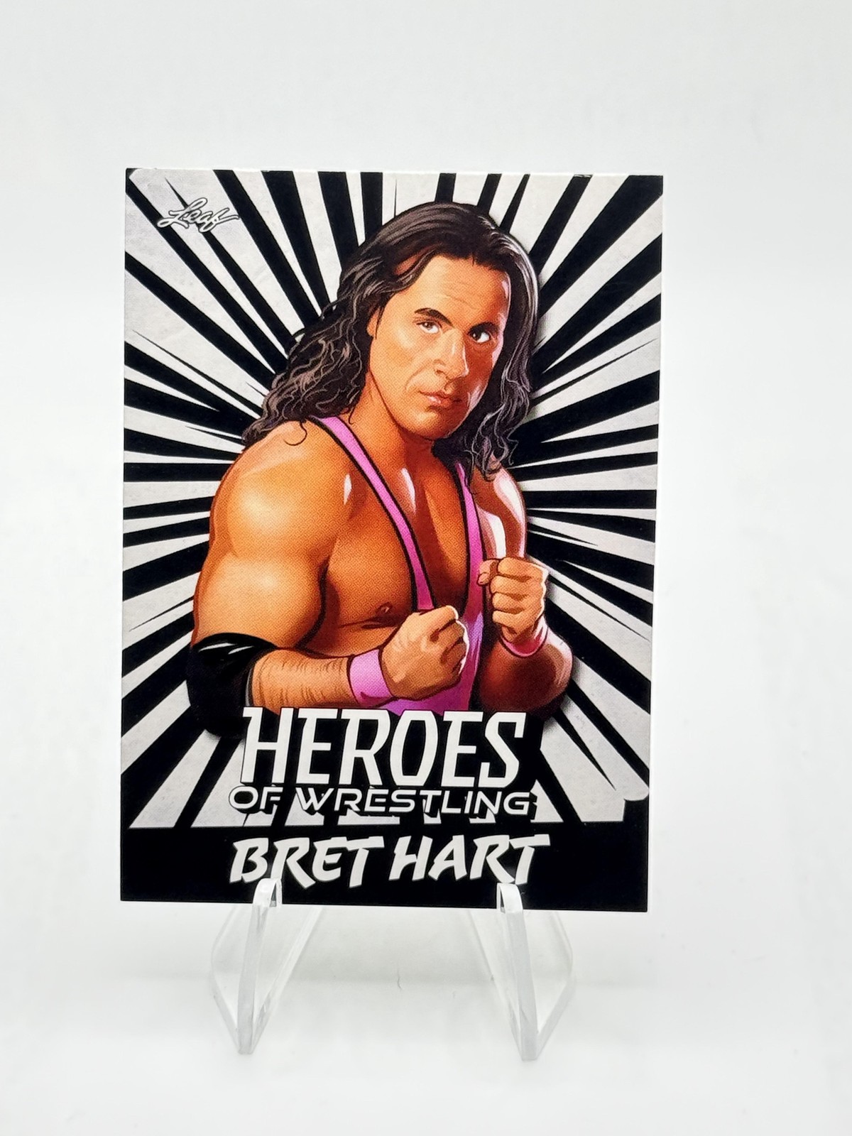 2023 Leaf Heroes of Wrestling Bret The Hitman Hart WWE #B-1 White